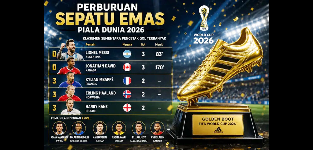 Sepatu Emas Piala Dunia 2026: Ini Deretan Pemain yang Mem...