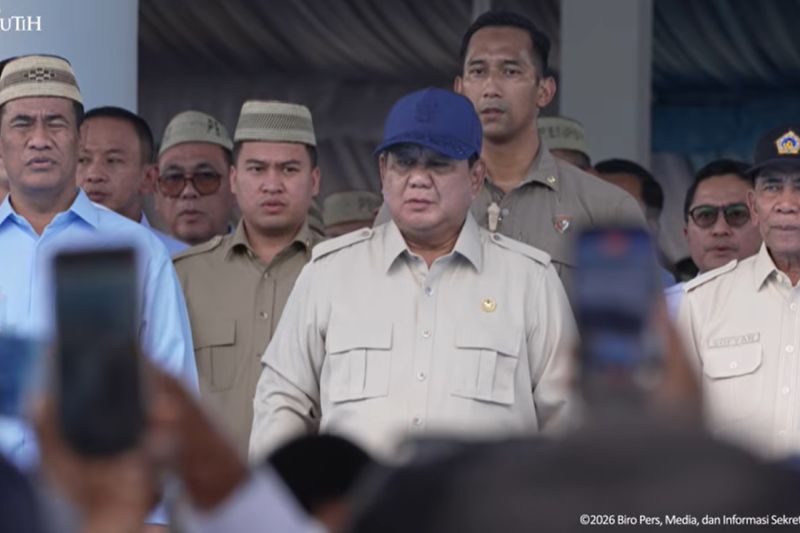 Presiden Prabowo Subianto Hadiri Acara Puncak PENAS KTNA XVII 2026 di GOR David-Tony Gorontalo.