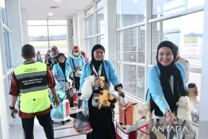 Jamaah Haji Kloter 15 Debarkasi Banjarmasin Tiba di Tanah Air