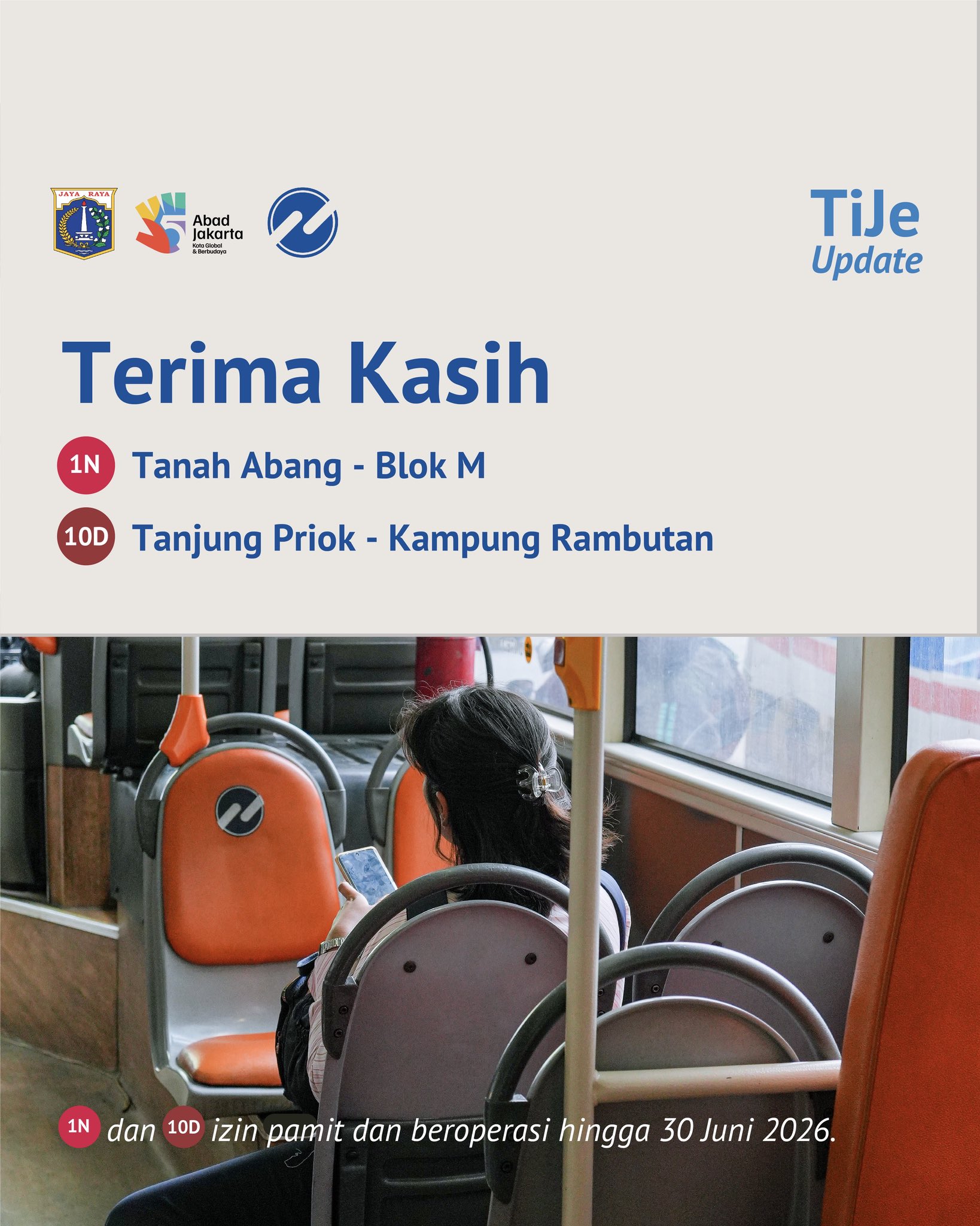 Mulai 1 Juli 2026, Transjakarta Resmi Setop Operasional R...