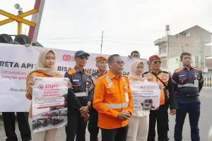 KAI Daop 7 Madiun Edukasi Keselamatan Perlintasan Sebidang di Blitar