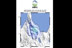 BMKG: Gempa Dangkal dengan Magnitudo 4,0 Kembali Guncang Sigi
