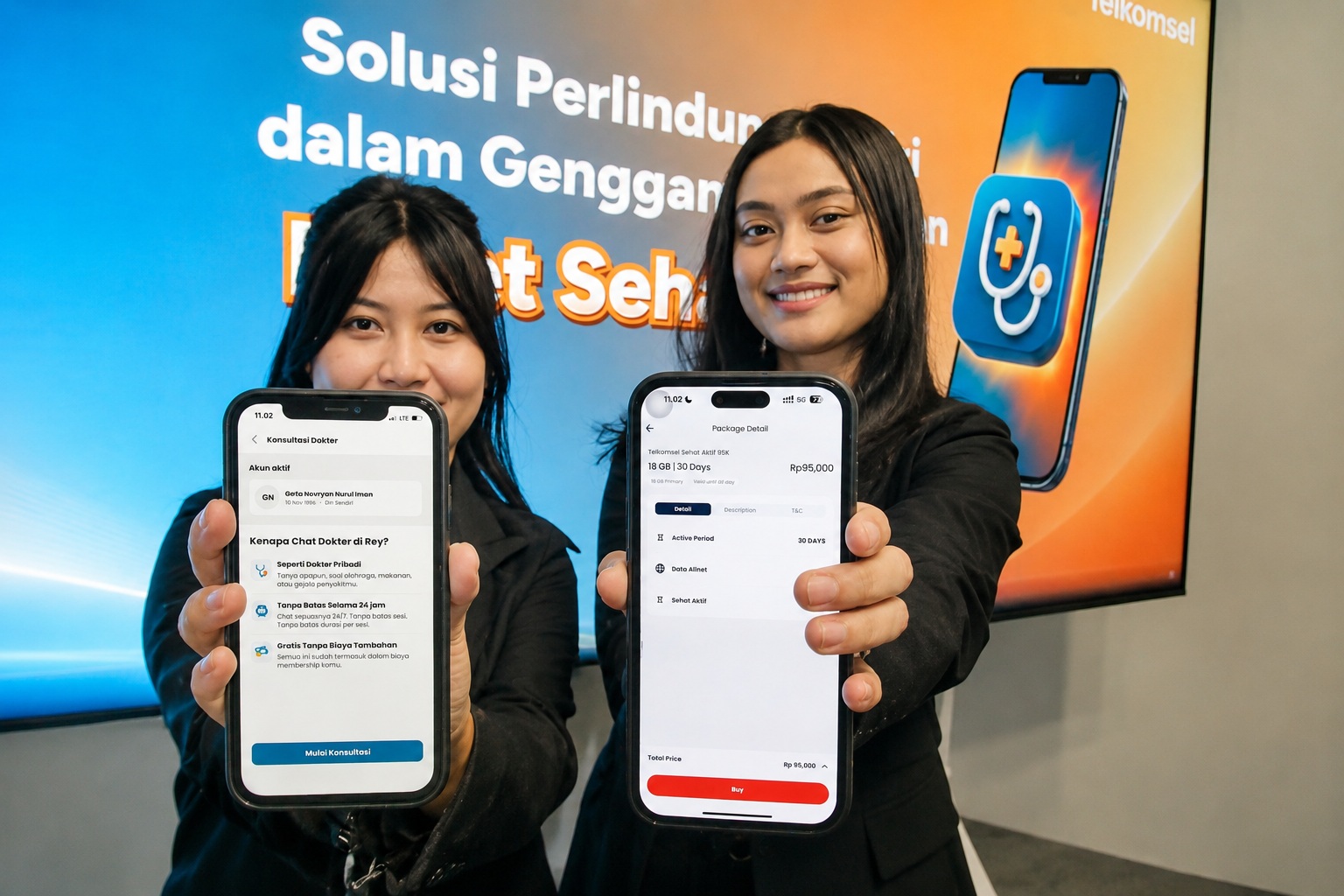 Paket Data dengan Telekonsultasi Dokter dan Proteksi Kese...