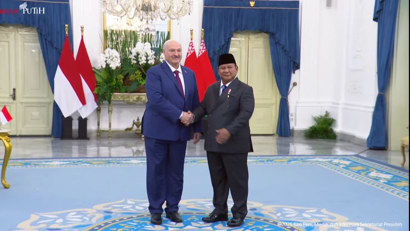 Presiden Prabowo Terima Kunjungan Presiden Belarus di Istana Merdeka