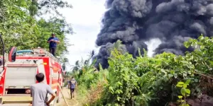 Sumur Minyak Tradisional di Darul Ihsan Aceh Timur Meledak, Api Belum Bisa Dipadamkan!