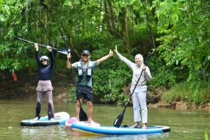 Susuri Sungai dengan Paddle Board, KemenHAM Kaltim Edukasi Warga Jangan Buang Sampah