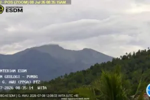 Penurunan Status Gunung Awu Menjadi Waspada