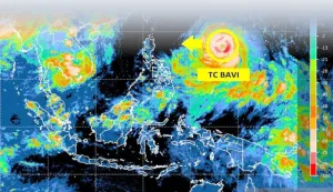 Siklon Tropis Bavi Intai Indonesia Timur, BMKG Imbau Warga Waspada, Dampak Terasa hingga 24 Jam ke Depan