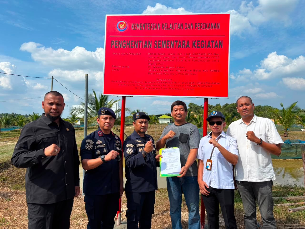 KKP Segel Budi Daya Arwana Ilegal di Pekanbaru
