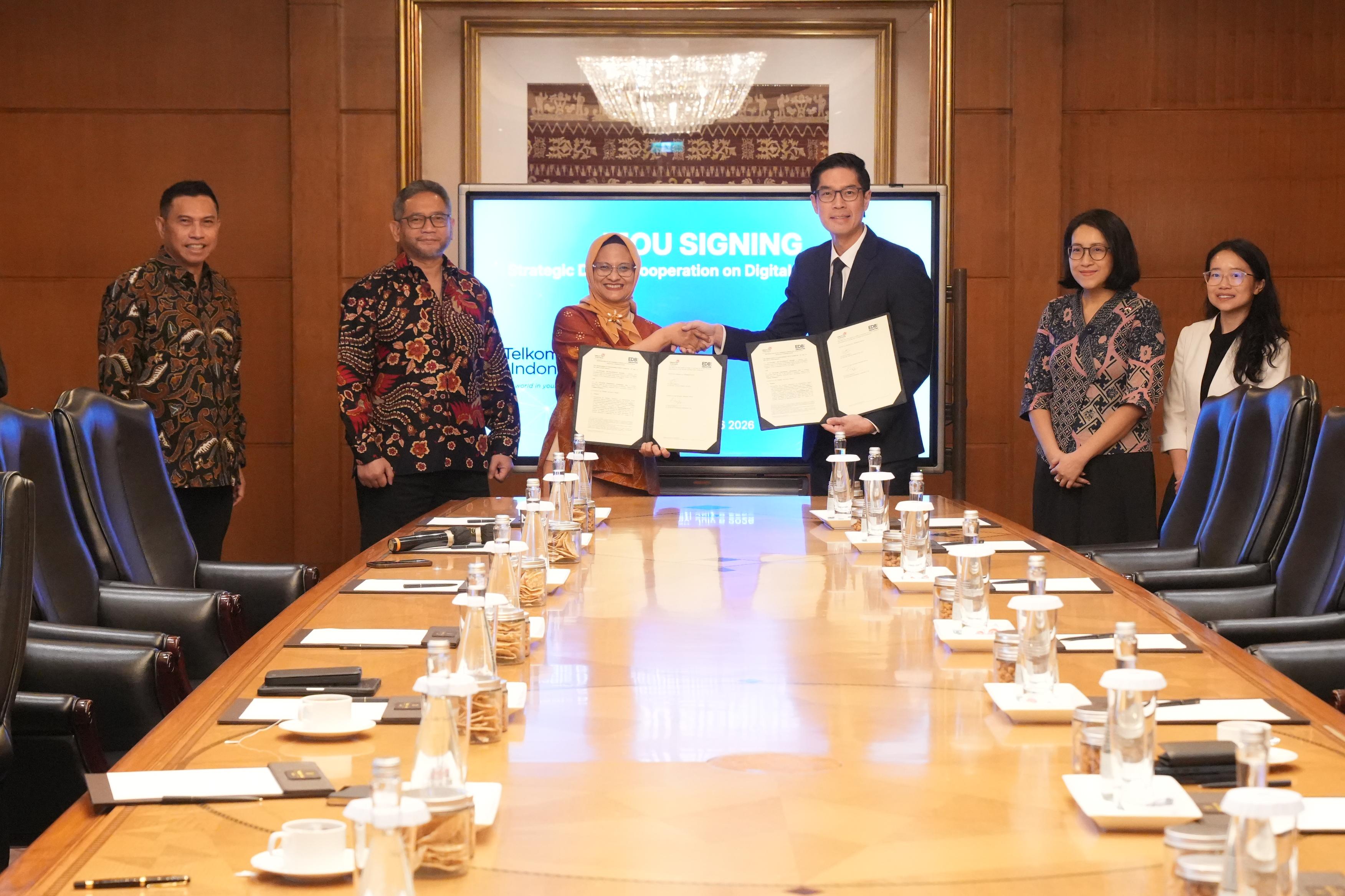 Telkom dan EDB Singapura Perkuat Kerja Sama Infrastruktur...