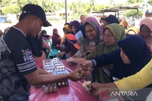 Polres Bone Bolango dan Pemkab Gelar Pasar Murah Bersubsidi