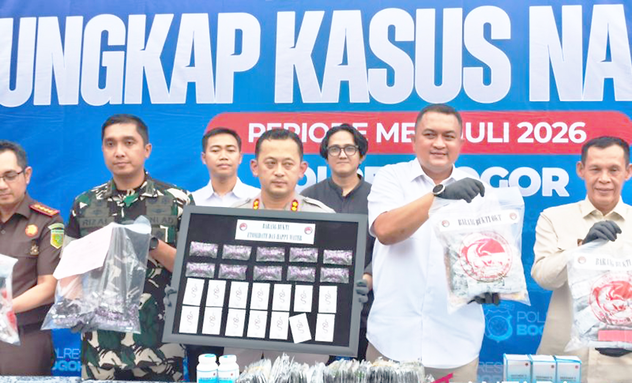 Polres Bogor Menyita 3 Kg Sabu dan Sejuta Obat Keras Ilegal
