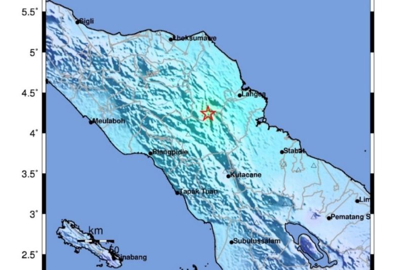 BMKG Pastikan Gempa M5,6 di Gayo Lues Tak Berpotensi Tsun...