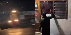 Viral Truk Trailer Nyaris Disambar KA Brantas di Kertosono, Penjaga Palang Diduga Tertidur - KAI Minta Maaf
