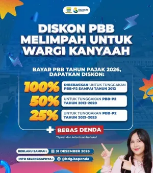 Pemkot Bandung Beri Insentif Diskon PBB hingga 100 Persen dan Bebas Denda  
