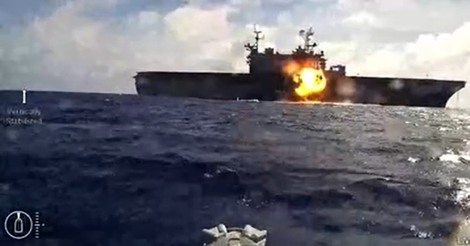 Era Baru Perang Laut, AS Hancurkan USS Peleliu dengan Dro...