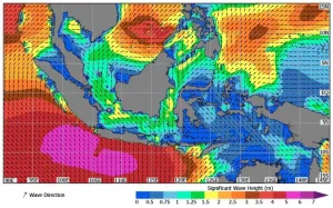 BMKG: Waspada Gelombang 2,5 Meter Perairan Sultra 27-30 Juli