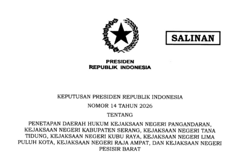 Presiden Prabowo Tetapkan Daerah Hukum Tujuh Kejaksaan Ne...