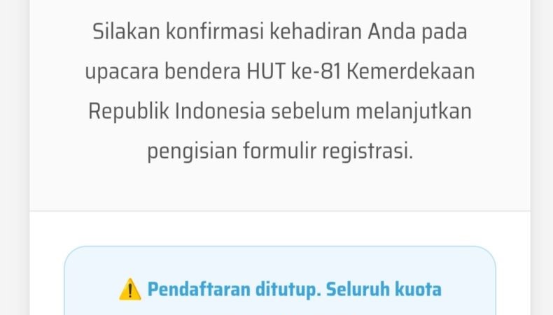 Diserbu Warga! Kuota Undangan Upacara HUT Ke-81 RI di Istana Habis Hanya Sejam