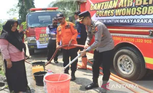 Polres Wonosobo Salurkan Bantuan Air Bersih di Sumberejo