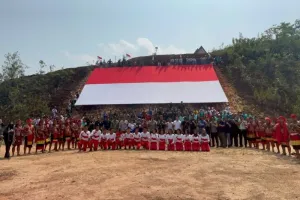 3.000 Merah Putih Berkibar di Perbatasan Indonesia-Malaysia, Semangat Nasionalisme Menggema.