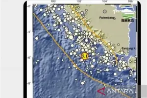 Gempa Bumi dengan Magnitudo 5,1 Guncang Bengkulu 