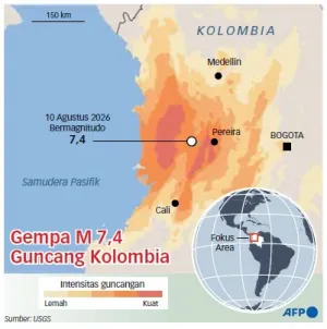 Gempa Dahsyat Kolombia, 164 Orang Tewas dan 2.700 Hilang