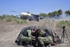 Korps Marinir Uji Roket MLRS Vampire di Situbondo, Ini Hasilnya