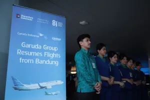 Maskapai Garuda Indonesia Kembali Layani Penerbangan dari Bandara Internasional Husein Sastranegara Bandung