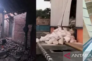 Menyedihkan, Sejumlah Bangunan di Kota Bima NTB Rusak Terdampak Gempa M 7,7 di NTT