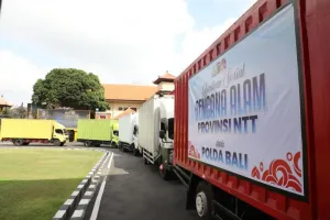 Bantu Korban Gempa NTT, Polda Bali Kirim Lima Truk Berisi Kebutuhan Warga
