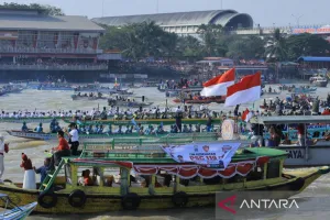 Festival Perahu Bidar Menyemarakkan HUT RI ke-81 di Sungai Musi Palembang