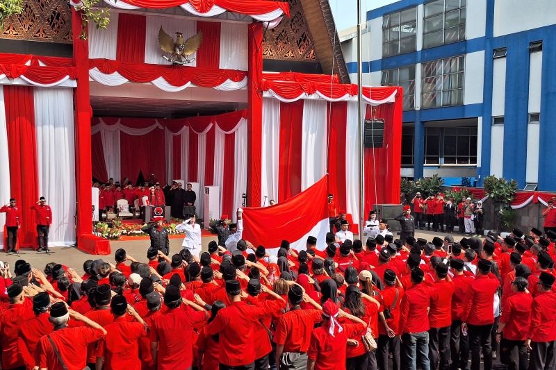 Megawati Pimpin Upacara HUT ke-81 RI di Sekolah Partai PDIP, Ada Pameran Sejarah Kemerdekaan