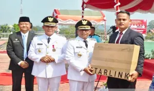 Sambut HUT Ke-81 RI, Pemkab Murung Raya Salurkan 104 Perangkat Starlink ke Pelosok