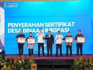 Menteri Imipas Kukuhkan 53 PIMPASA dan Resmikan Tiga Immigration Lounge di Sumatera Utara