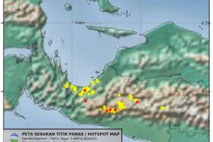 279 Titik Panas Terdeteksi di Nabire, Terbanyak di Papua Tengah.