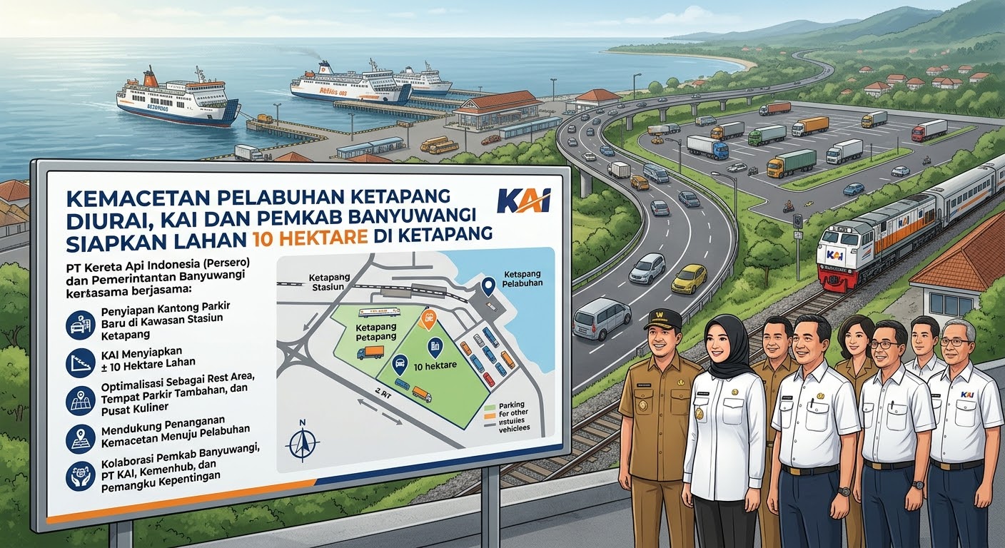 Kemacetan Pelabuhan Ketapang Diurai, KAI dan Pemkab Banyu...