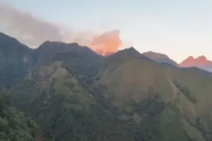 Petugas Gabungan Gerilya Padamkan Api Arjuno-Welirang