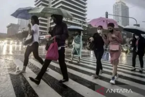BMKG Prakirakan Sejumlah Wilayah di Indonesia Diguyur Hujan Ringan pada Sabtu (22/8)