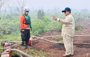 Prabowo Datangi Karhutla di Kubu Raya, Pastikan Penanganan Optimal