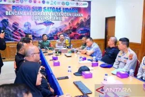 Karhutla Jambi Meningkat, Wakapolda Cek Titik Panas dan Evaluasi Penanganan.