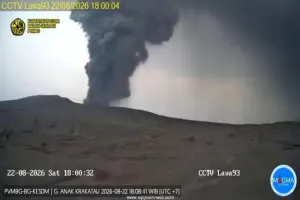 Mengkhawatirkan! 9 Kali Meletus dalam Sehari, Gunung Anak Krakatau Jadi Sorotan