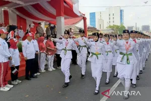 Cuaca Panas, Pemprov Babel Pangkas Rute Pawai PBB HUT Ke-81 RI Jadi 4 Km.