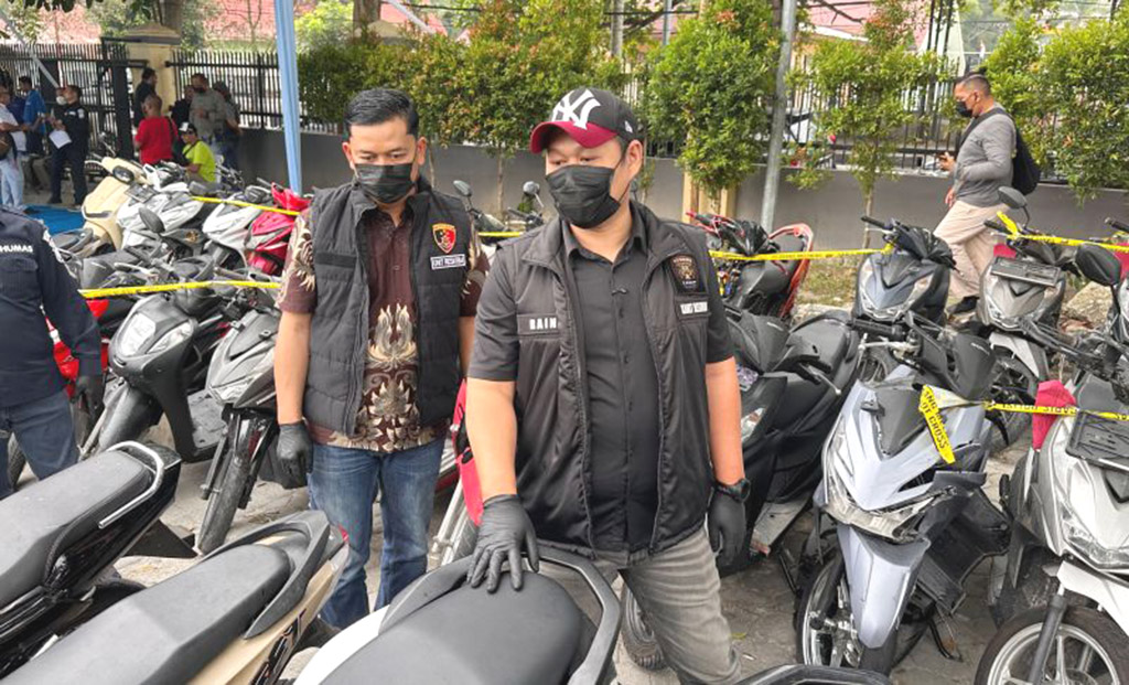 Komplotan Curanmor 44 Sepeda Motor Dibongkar Polda Riau