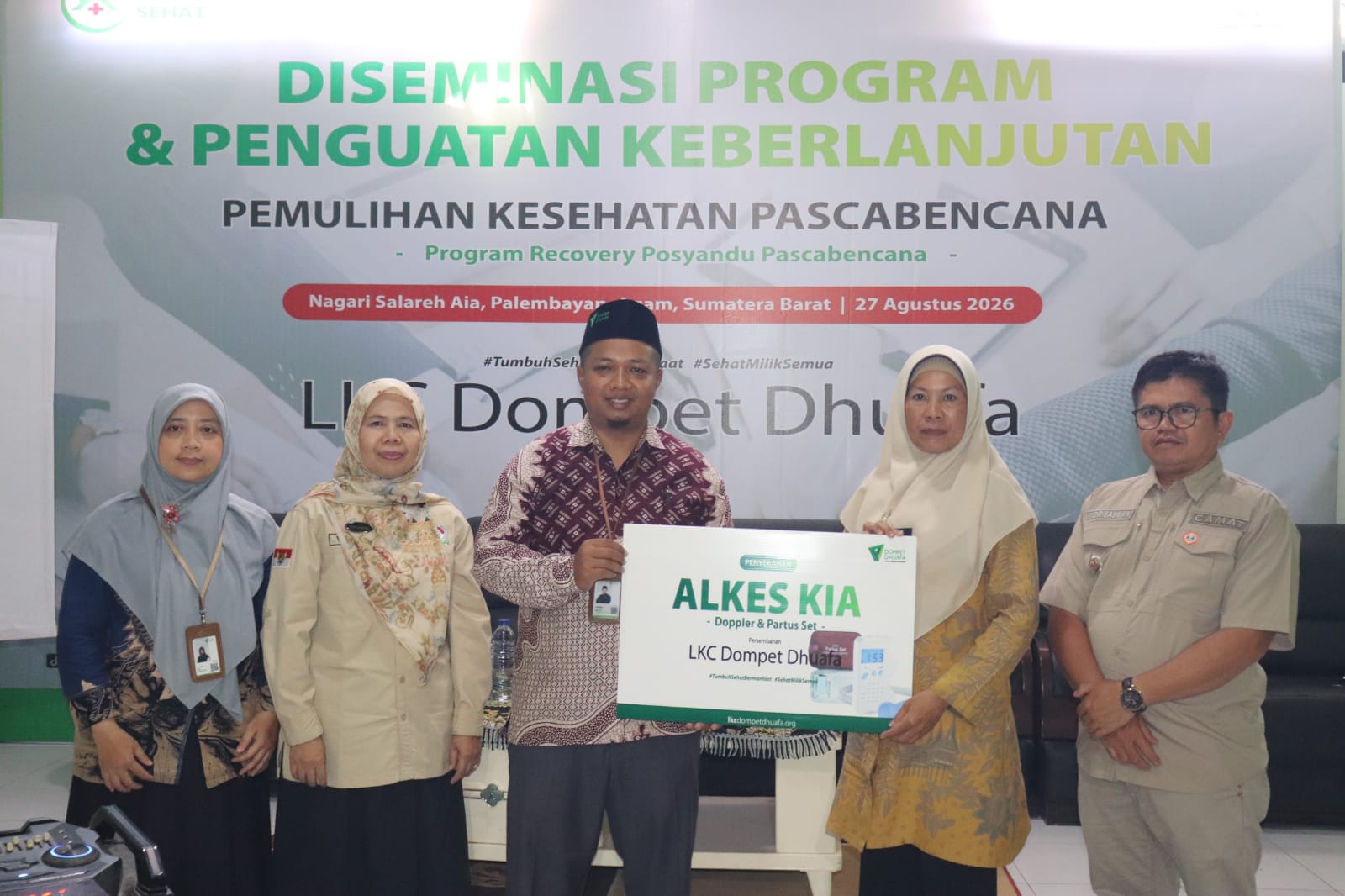 Lima Bulan Pascabencana Galodo, Dompet Dhuafa Reaktivasi 7 Posyandu di Agam