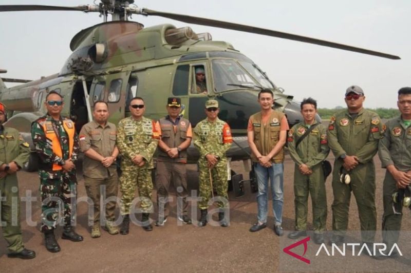 Persiapan Pemadaman Karhutla Jambi, Danrem Nyamin Cek Kesiapan Posko Udara.