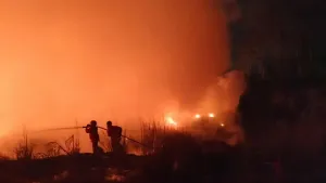 Kapolsek Laporkan TPA Waringinkurung Terbakar