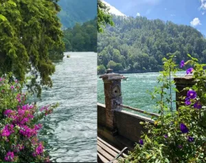Spot Bugenvil Danau Sarangan Viral Mirip Lake Como Italia, Lokasi Syuting Star Wars Attack of the Clones