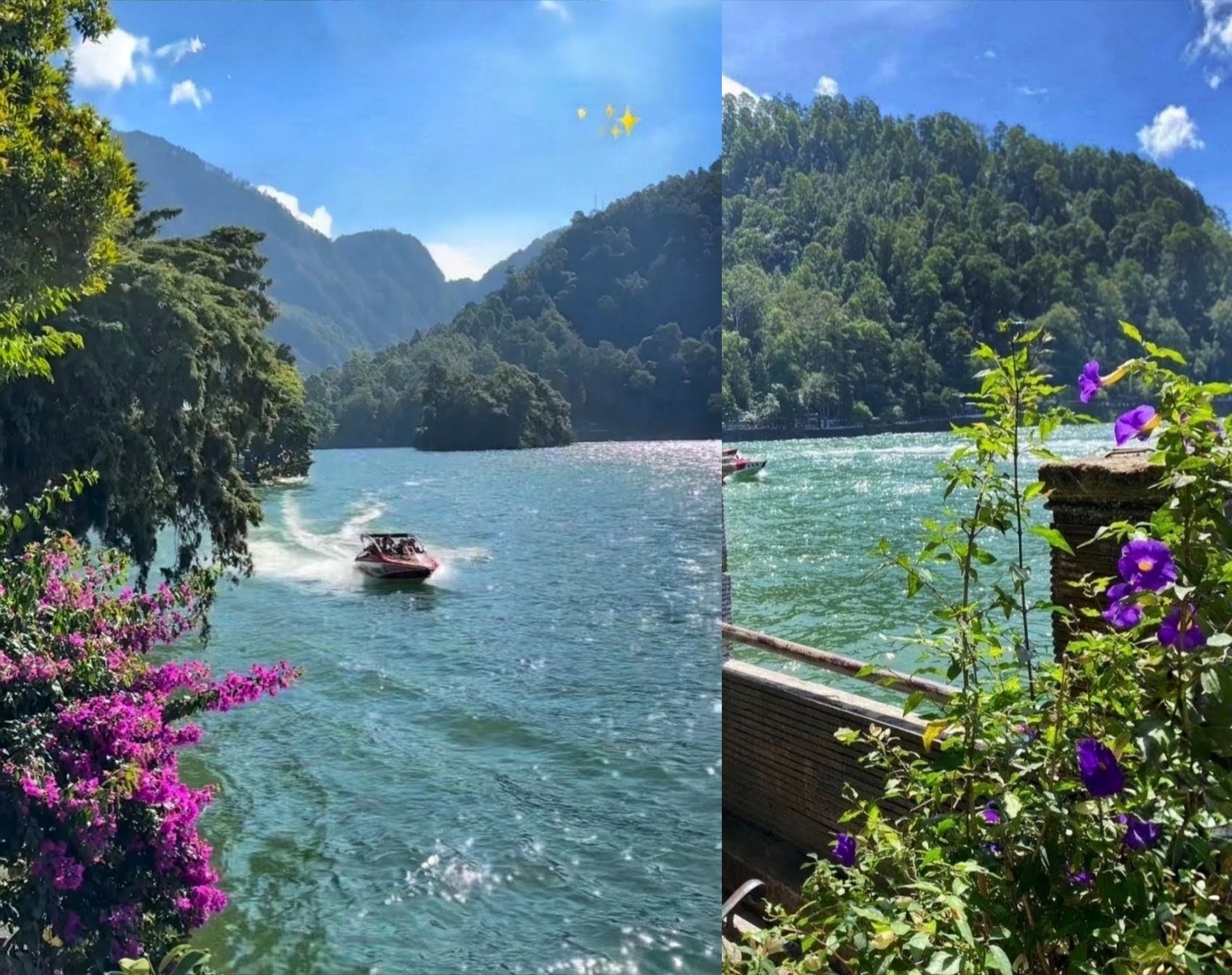 Viral Spot Bugenvil Danau Sarangan Mirip Lake Como Italia...