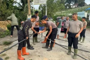 Brimob Sumut Bergerak Cepat ke Kaki Gunung Sinabung! Personel Siaga Hadapi Situasi Darurat
